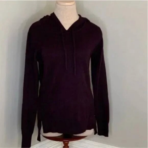Athleta Long Sleeve Sweater Hoodie Wine Colored Size XS - Picture 1 of 7
